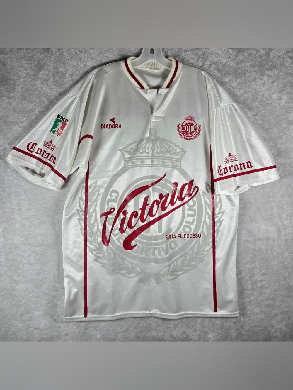 Vintage Diadora  Authentic Deportivo Toluca Large 1998-1999 Jersey Mens Liga MX